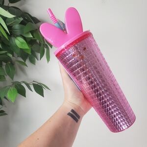 Pink Peeps Easter Bunny Tumbler 24.5oz with Bunny Ear Lid NEW
